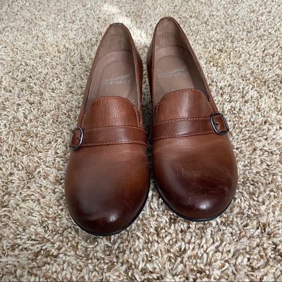 Dansko Rosalie Burnished Calf Mules Brown Size 37 US 6.5-7 - Picture 4 of 10